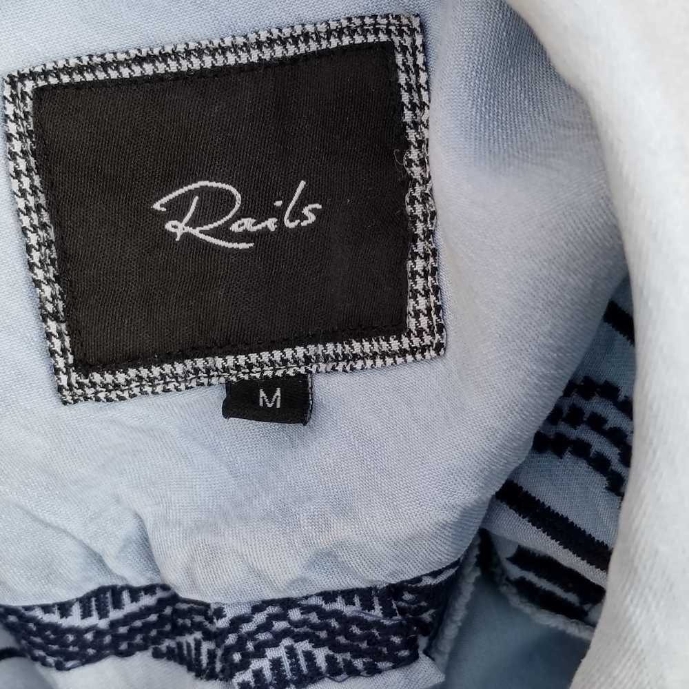 Rails Button-Down Embroidered Chambray Top - Picture 5 of 5